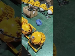 ไฟส่องสว่างสำหรับพื้นที่อันตราย ไฟสปอร์ตไลท์ LED ป้องกันการระเบิด สีเหลืองเหมืองแร่ เทา