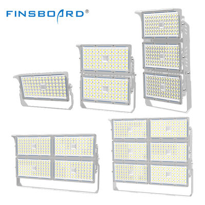 หลอดไฟ LED แบบโมดูล พร้อมตัวหลอดสแตนเลียอลูมิเนียมแบบพับปรับได้ และการระบายความร้อนทรงปีกสําหรับการสว่างสนามกีฬา