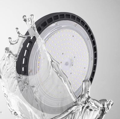 ไฟ UFO ไฮเบย์แบบกำหนดเอง 100W 150W 200W กันน้ำ IP65 พร้อม SMD 3030 LED สำหรับคลังสินค้าและโรงงาน