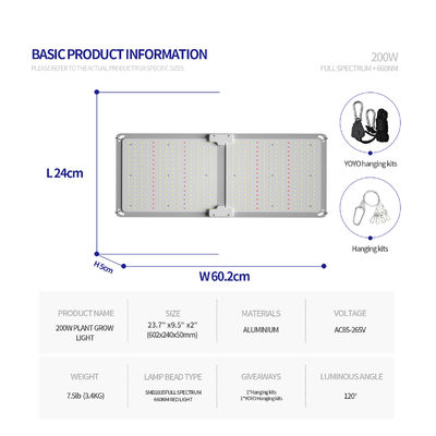 200w LED T5 ไฟปรับปรุงการเจริญเติบโต ระบบแสงเรือนกระจก
