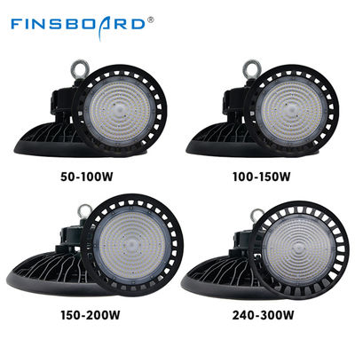 ความสว่างสูง IP65 กันน้ํา UFO LED High Bay Light 100W-300W สําหรับแสงอุตสาหกรรม
