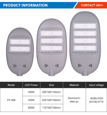 130-140LM/W IP65 โลหะอัลลูมิเนียมกันน้ํา LED Street Light สําหรับการสว่างทางหลวงกลางแจ้ง