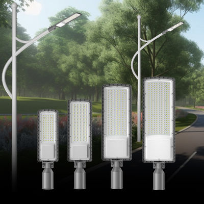 ความสว่างสูง AC85-265V 3000K ถึง 6500K ไฟ LED ถนนทางหลวง ถนนเมือง ที่จอดรถ
