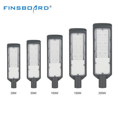 3000-6500K IP65 ไฟถนน LED กันน้ำ 50 - 200w อะลูมิเนียมหล่อขึ้นรูป