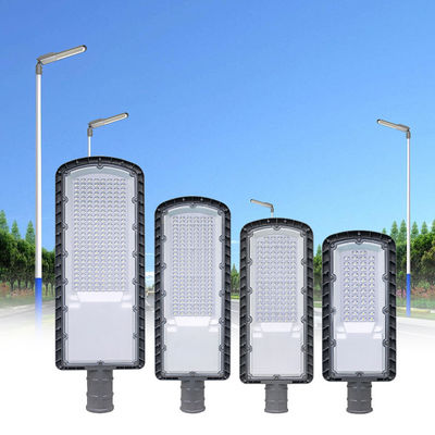 ไฟถนน LED ความสว่างสูง AC85-265V 3000K-6500K ประสิทธิภาพ 120lm/W และตัวเรือนอะลูมิเนียมหล่อขึ้นรูป
