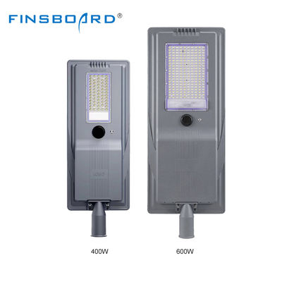 ไฟถนนโซลาร์เซลล์ LED คุณภาพดี กันน้ำ IP65 สำหรับภายนอกอาคาร ไฟถนน SMD อะลูมิเนียมหล่อขึ้นรูป 400w 600w แบบ All in One