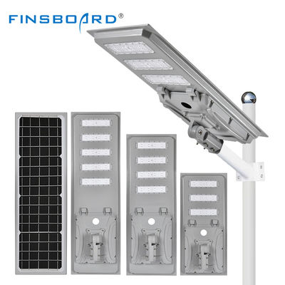 ไฟถนนพลังงานแสงอาทิตย์แบบครบวงจร IP65 กันน้ำ ประหยัดพลังงานกลางแจ้ง ไฟ LED อัจฉริยะ 60W 80W 100W