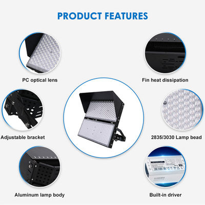 สนามฟุตบอลกลางแจ้ง สนามเทนนิส ไฟฟ้า Ip66 ไฟฟ้าสูง 400w 800w 1200w Led Stadium Flood Lights