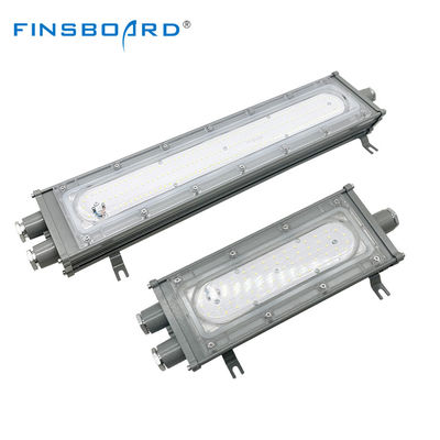 ไฟเชิงเส้นกันระเบิด LED IP65 SMD2835 พร้อมกระจกนิรภัยอลูมิเนียมสำหรับพื้นที่อันตราย
