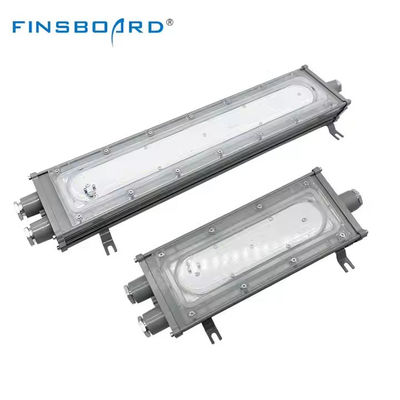 ไฟเชิงเส้นกันระเบิด LED IP65 SMD2835 พร้อมกระจกนิรภัยอลูมิเนียมสำหรับพื้นที่อันตราย