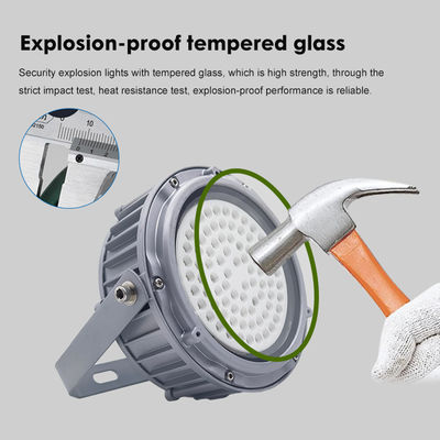 โคมไฟไฮเบย์กันน้ำ IP65 50W 100W 150W ไฟ LED ป้องกันการระเบิด พร้อมอลูมิเนียม + กระจกนิรภัย