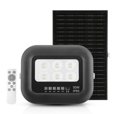 ไฟกลางแจ้ง ดํา ABS แสงอาทิตย์ ระยะไกล 50w LED แสงดวงแสงอาทิตย์