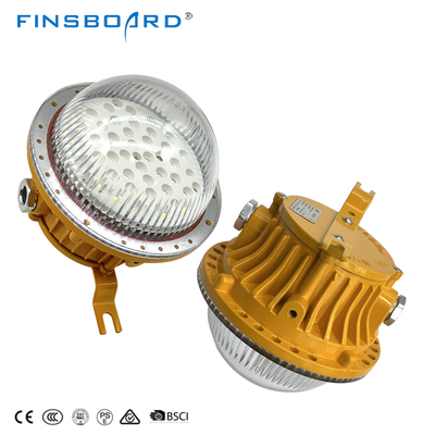 ไฟป้องกันการระเบิด IP65 ไฟส่องสว่างสถานีบริการน้ำมัน 50w 100w 150w หลอดไฟ LED ป้องกันการระเบิด