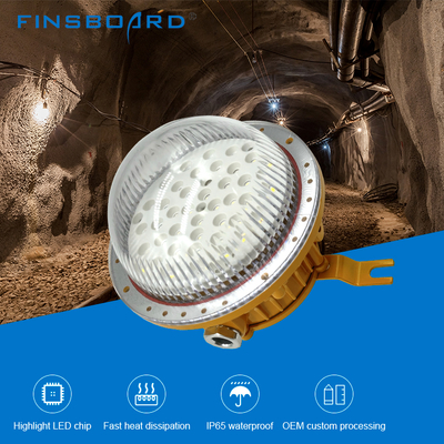 ไฟป้องกันการระเบิด IP65 ไฟส่องสว่างสถานีบริการน้ำมัน 50w 100w 150w หลอดไฟ LED ป้องกันการระเบิด