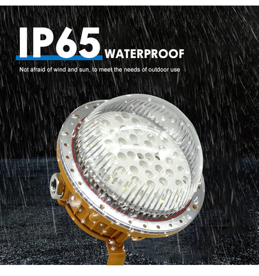 ไฟป้องกันการระเบิด IP65 ไฟส่องสว่างสถานีบริการน้ำมัน 50w 100w 150w หลอดไฟ LED ป้องกันการระเบิด