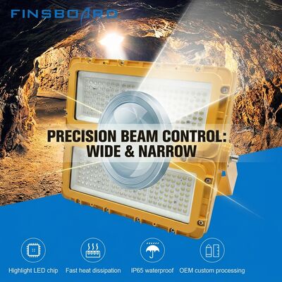 น้ำท่วมไฟ LED ป้องกันการระเบิด 300W IECEx โซน 1 โซน 2 พื้นที่อันตราย 39000lm IP66 อลูมิเนียมหล่อ ADC12