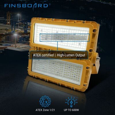 300W โหลดไฟฟ้า LED กันระเบิด ATEX โซน 39000lm IP66 ไฟฟ้าอลูมิเนียม