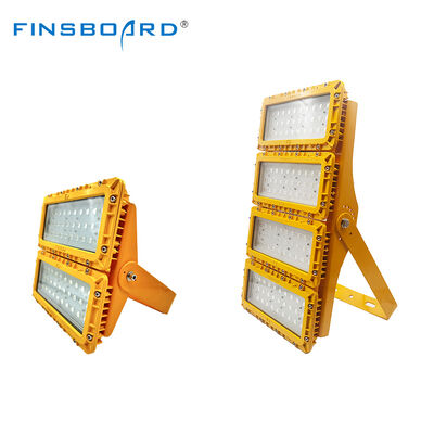 600W LED ระเบิดกันน้ําท่วม ไฟสว่างอ่าวสูง โฮลคอมเพรสเซอร์คลังสินค้า 10m+ การติดตั้ง IP65 อัลลูมิเนียมเจาะ ADC12