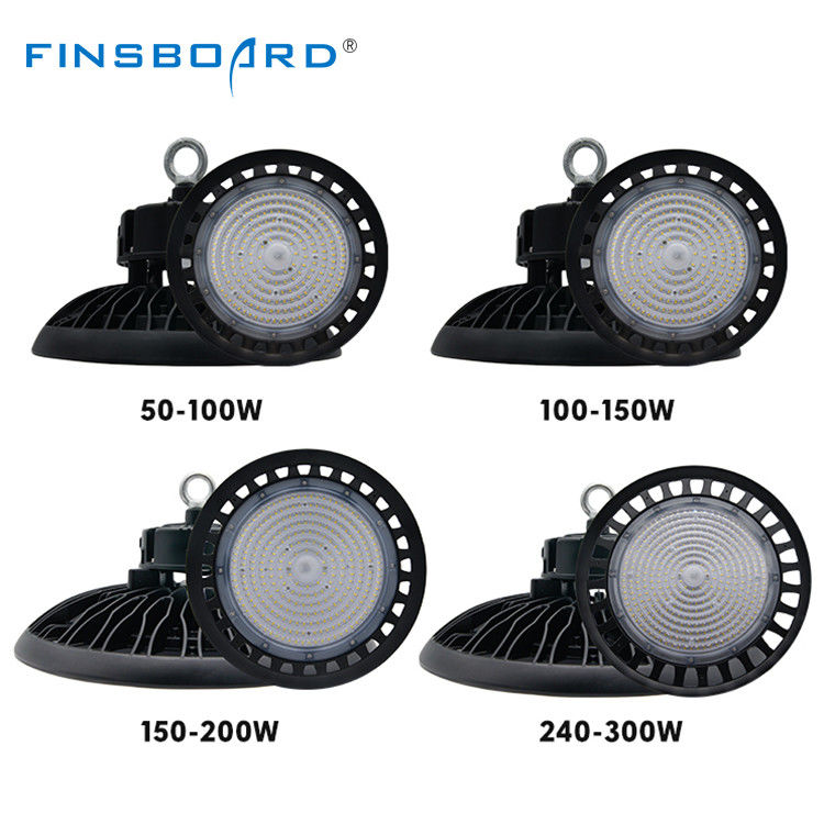 ความสว่างสูง IP65 กันน้ํา UFO LED High Bay Light 100W-300W สําหรับแสงอุตสาหกรรม