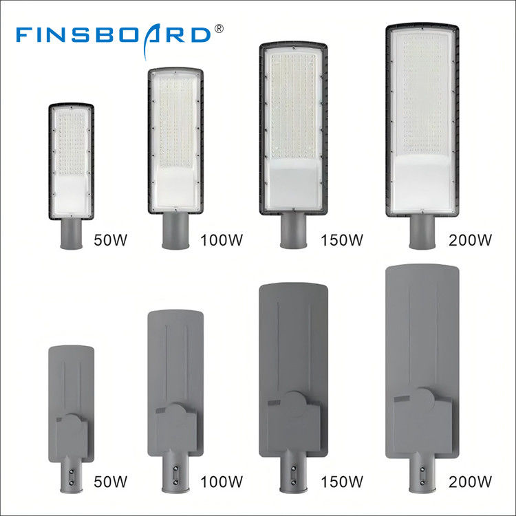 ไฟถนน LED กำลังสูง ไฟส่องสว่างกลางแจ้ง IP66 กันน้ำ SMD3030 LED อะลูมิเนียมหล่อขึ้นรูป