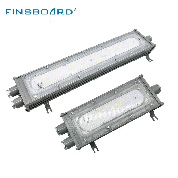 ไฟเชิงเส้นกันระเบิด LED IP65 SMD2835 พร้อมกระจกนิรภัยอลูมิเนียมสำหรับพื้นที่อันตราย