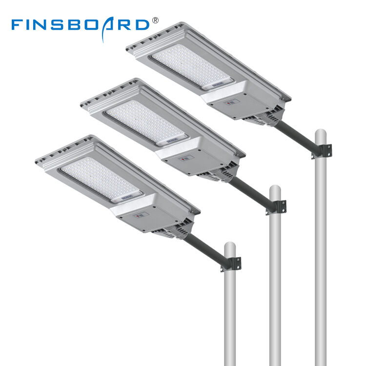 ไฟกลางแจ้ง Ip65 กันน้ํา ABS แสงอาทิตย์ 100w 200w ผสมรวมทั้งหมดในหนึ่ง แสงอาทิตย์ LED Street Light
