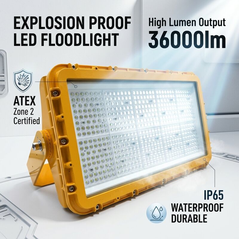 600W โหลดไฟฟ้า LED กันระเบิด ATEX แสงแคบ 60 ° หัวหินหอคอยระยะไกล 72000lm IP66 อัลลูมิเนียมแบบเจาะ ADC12