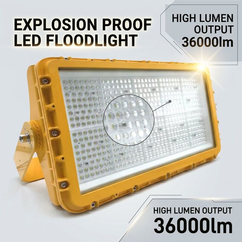 600W โคมไฟ LED กันระเบิด IECEx แบตเตอรี่สํารองฉุกเฉิน 72000lm IP67 อลูมิเนียมไฟฟ้าเรือไร้ทองแดง