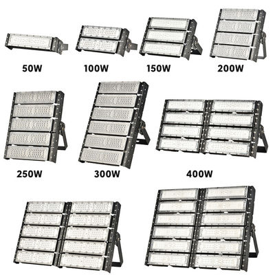 ไฟสปอร์ตไลท์ LED แบบปรับหรี่ได้ IP66 กันน้ำ 50W ถึง 600W ไฟสปอร์ตไลท์กลางแจ้งแบบโมดูลาร์