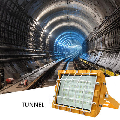 ไฟส่องสว่างสำหรับพื้นที่อันตราย ไฟสปอร์ตไลท์ LED ป้องกันการระเบิด สีเหลืองเหมืองแร่ เทา