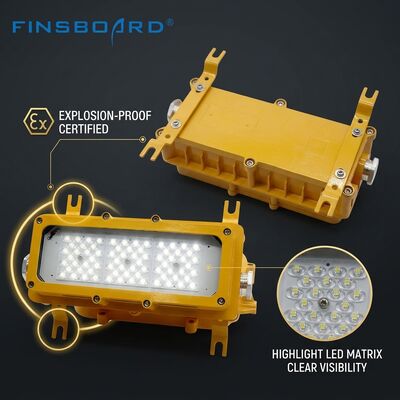 IP65 Weatherproof 600W LED ไฟป้องกันการระเบิด LUMILEDS LM-80 ATEX Ex db mb IIb T6 -40C/60C อุปกรณ์ติดตั้งในพื้นที่อันตราย